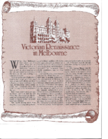 VICTORIAN RENAISSANCE IN MELBOURNE. Soma Magazine. Date Unknown