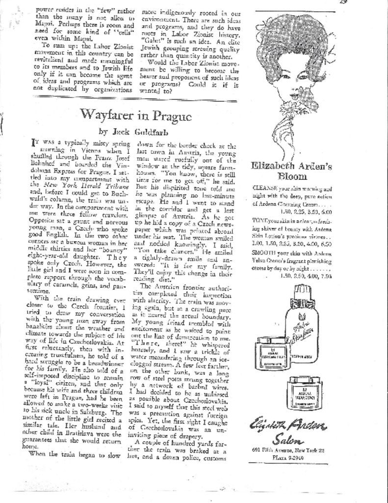 Magazine page with article and advertisement.