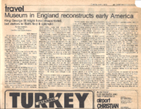 MUSEUM IN ENGLAND RECONSTRUCTS EARLY AMERICA. The Christian Science Monitor. Tuesday, June 1, 1976