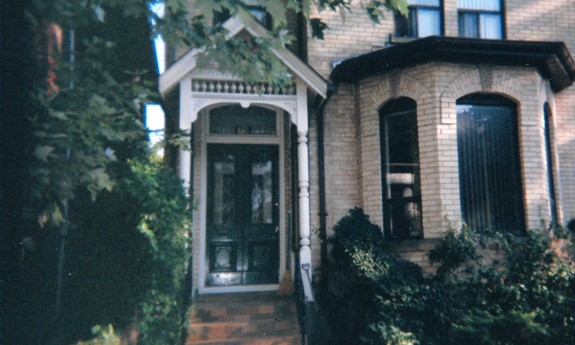 A picture of the front door of a house.